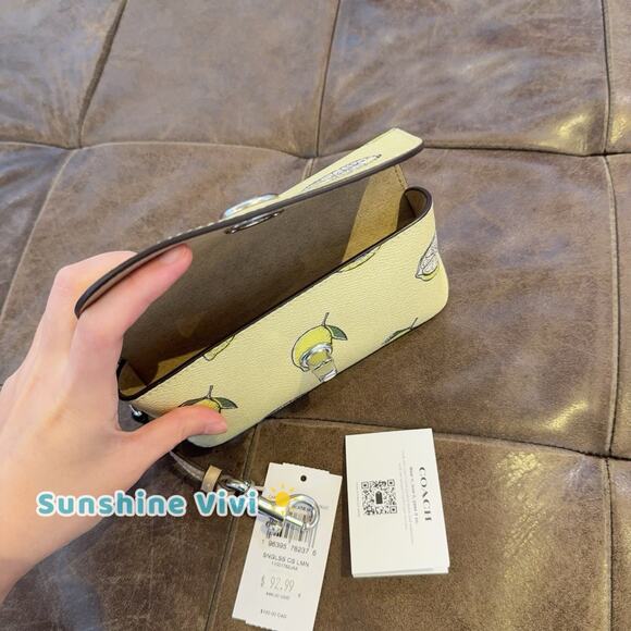 NWT Coach Sunglass Case With Lemon Print Garden Glade Multi CAP11 - Picture 3 of 6